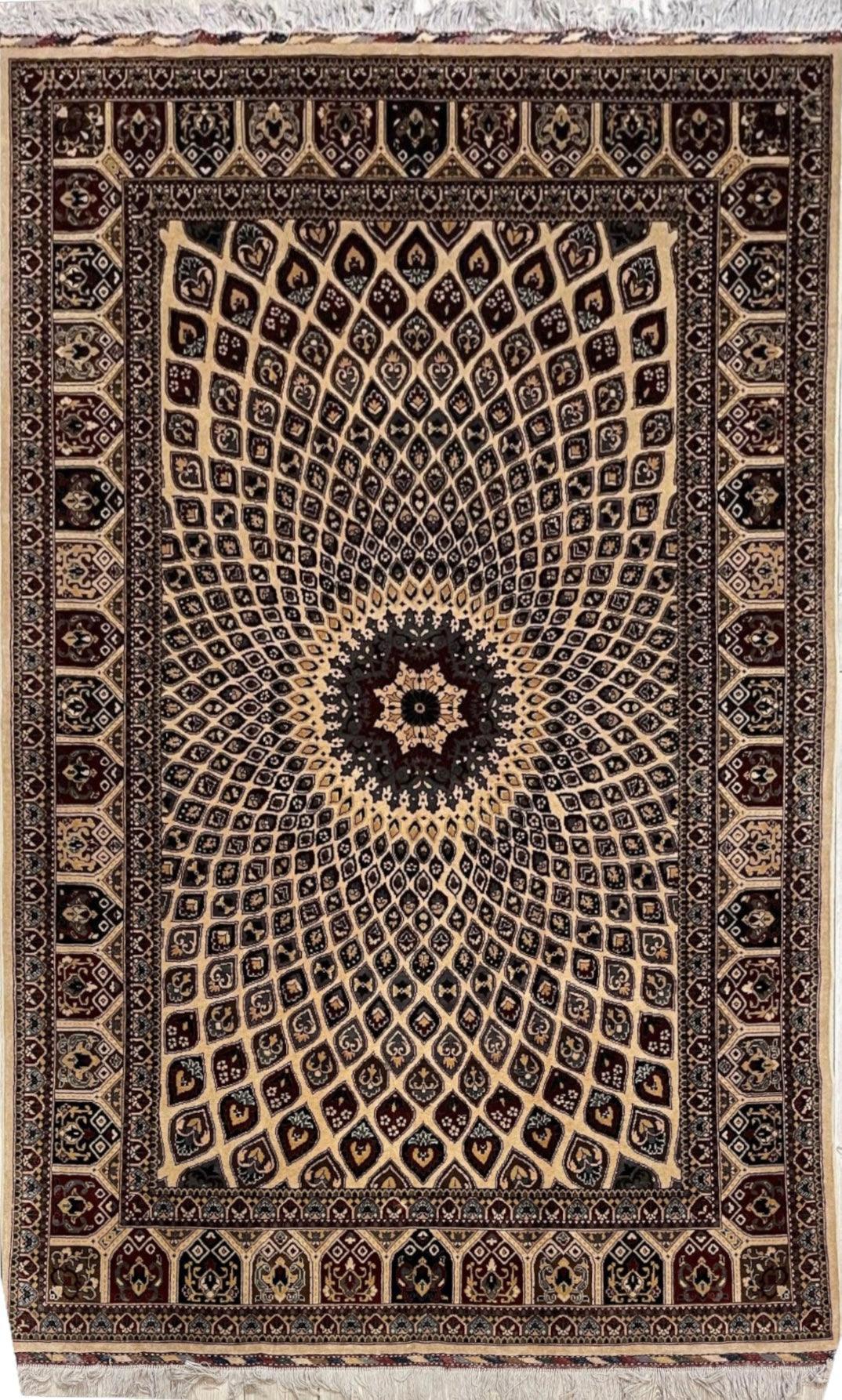 Handmade Afghani Gumbad Dome Area Rug 7x10 ft