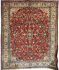 Handmade One-of-a-Kind Persian Mahal Rug - 10’ x 12’10”