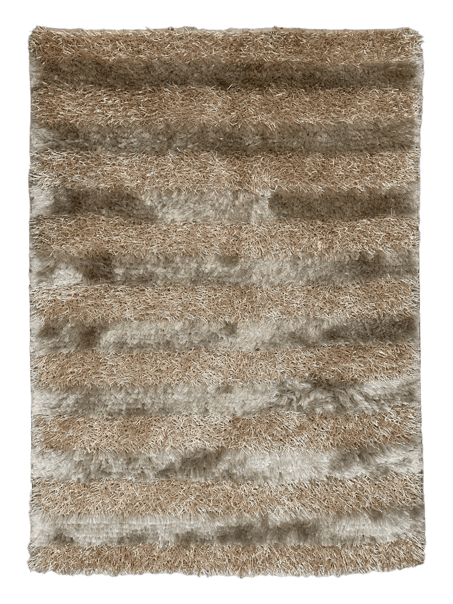 Handwoven Multi-Tone Shag Rug 5' x 6'7”