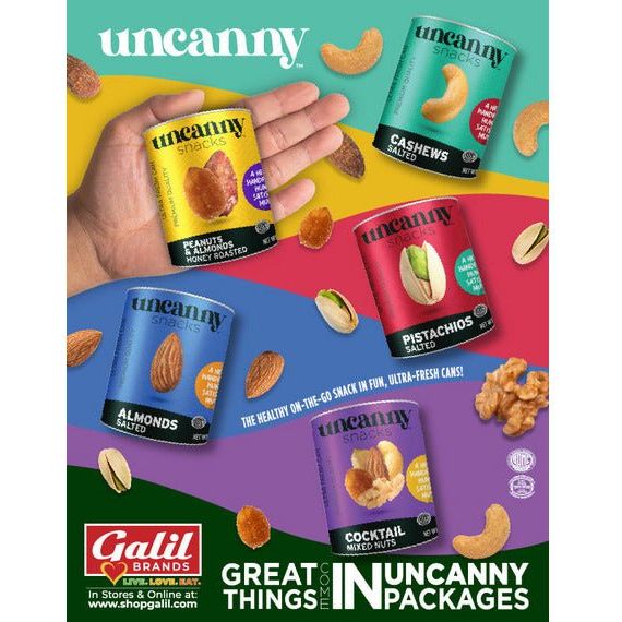 Honey Roasted Peanuts & Almonds | Can | 1.8 oz | Uncanny