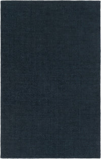 Brockton Solid Dark Blue Wool Rug