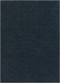 Brockton Solid Dark Blue Wool Rug