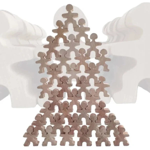 20 pcs Stacking Wooden Men, Fun and Educational Toys