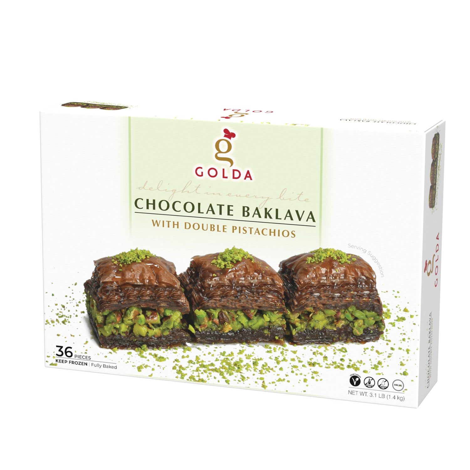 Golda Baklava Chocolate 1Lb
