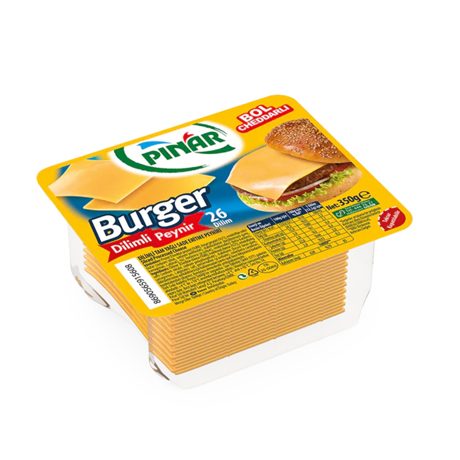Pinar Burger Cheese 350G