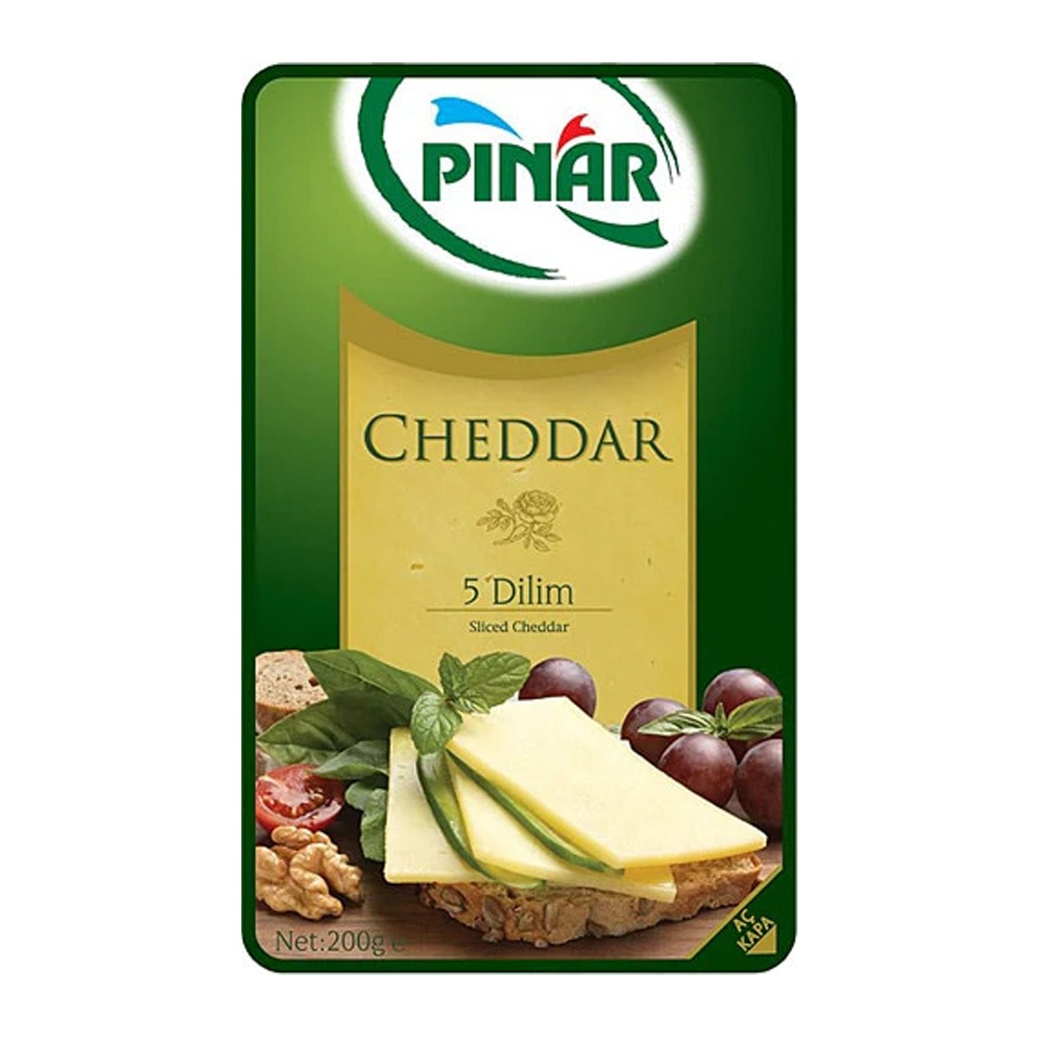 Pinar Cheddar Sliced 200G