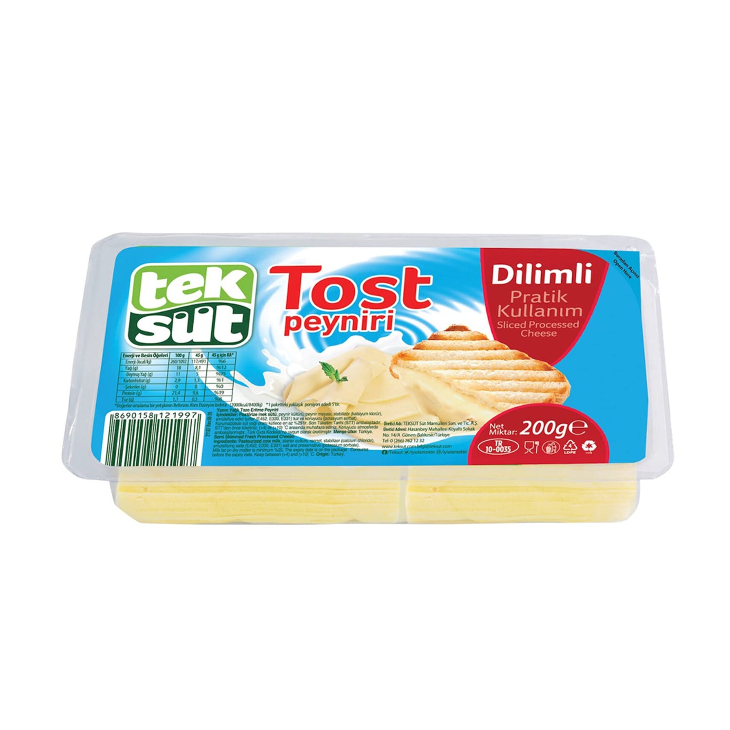 Teksut Sliced Kashkaval 200 G