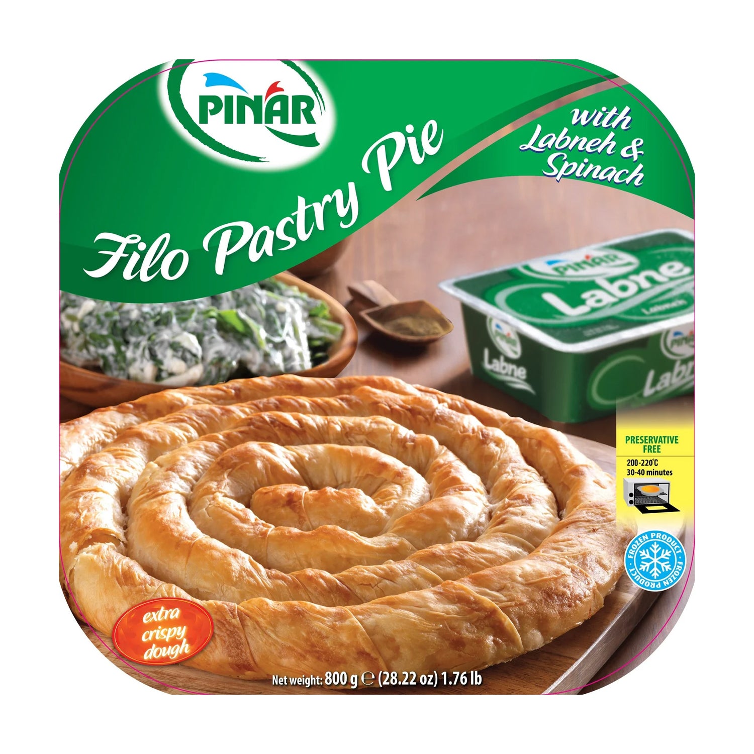 Pinar Pastry Pie Spinach 800G