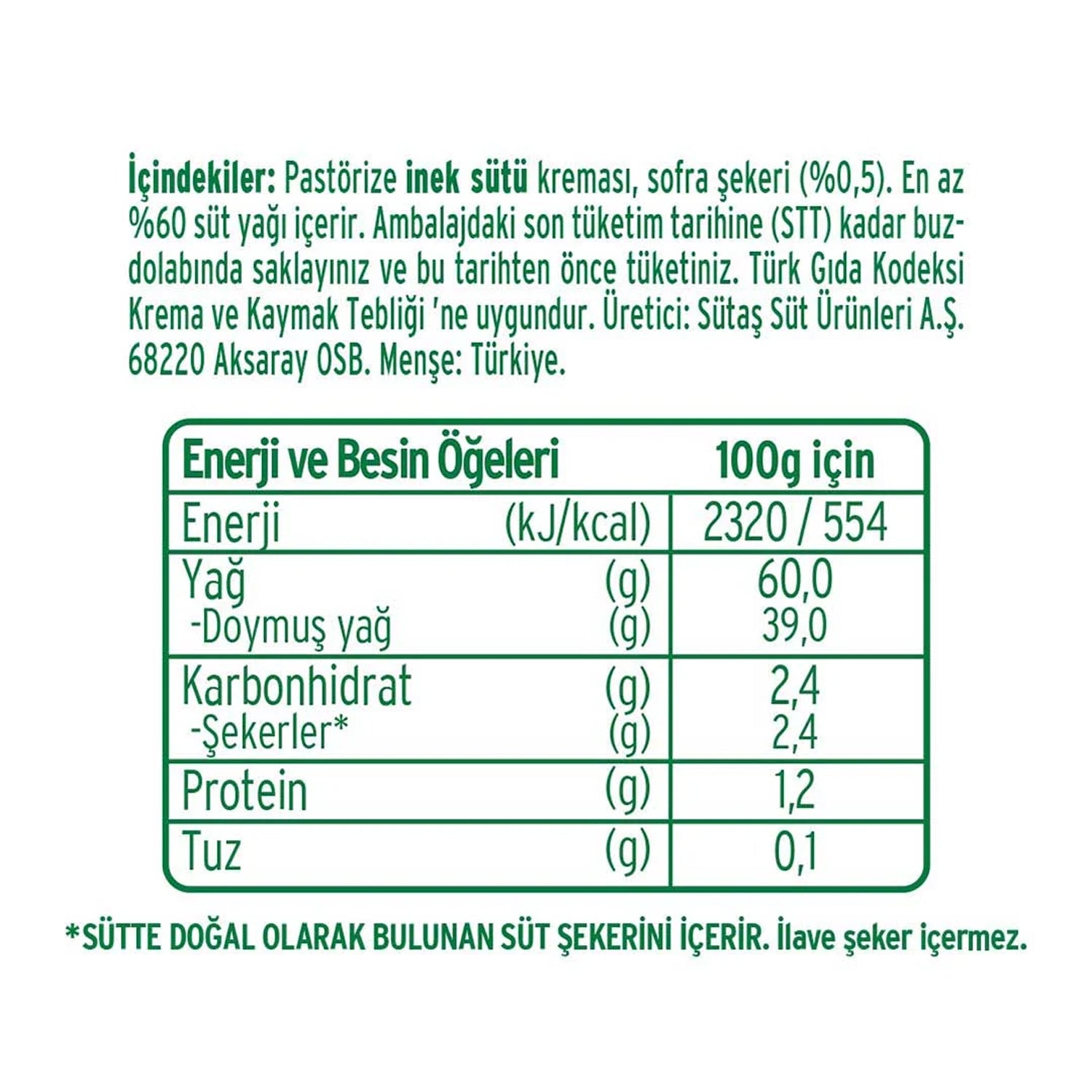 Sutas Qaymaq Frozen 150 G