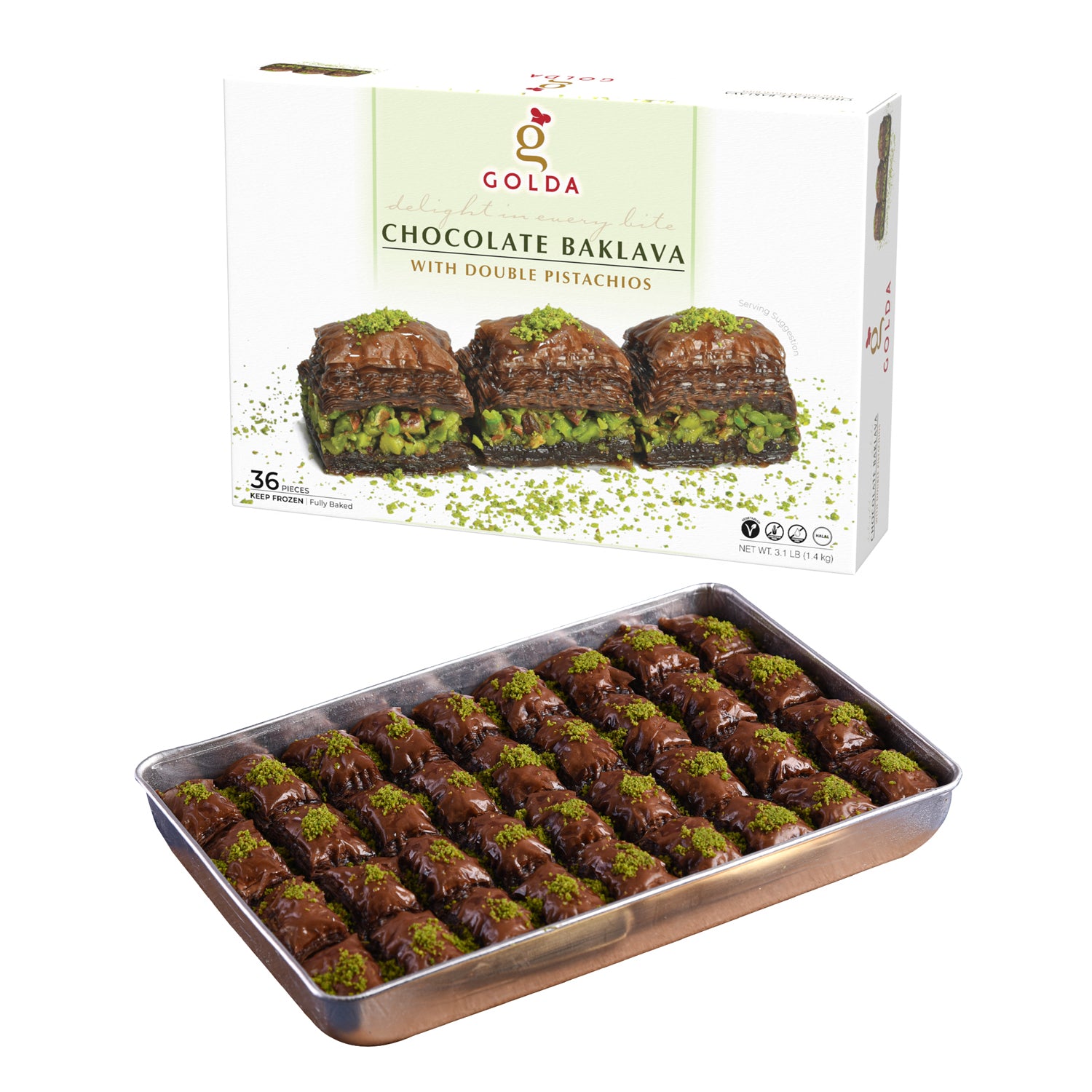 Golda Baklava Chocolate 1Lb