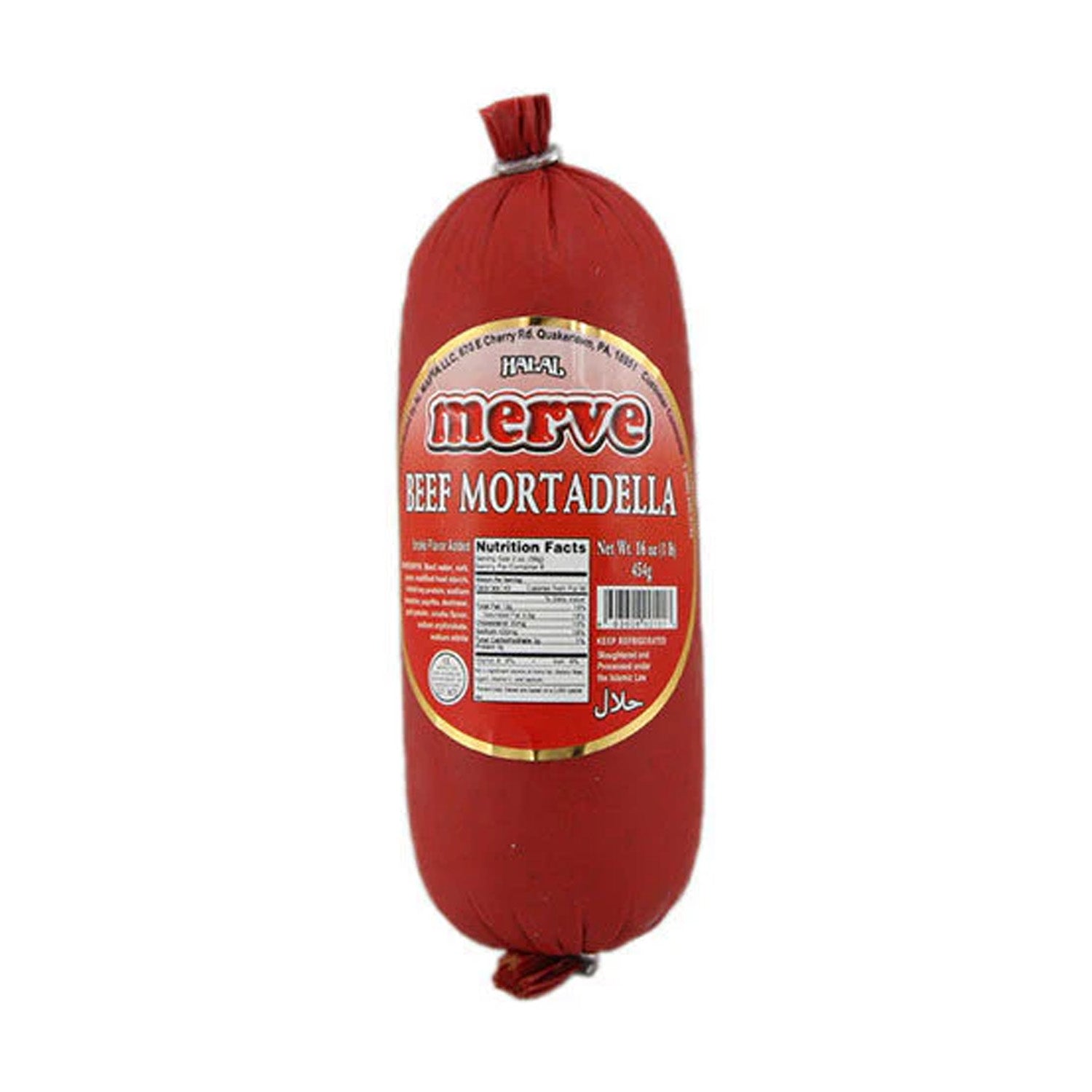 Merve Beef Mortadella Plain 1Lb