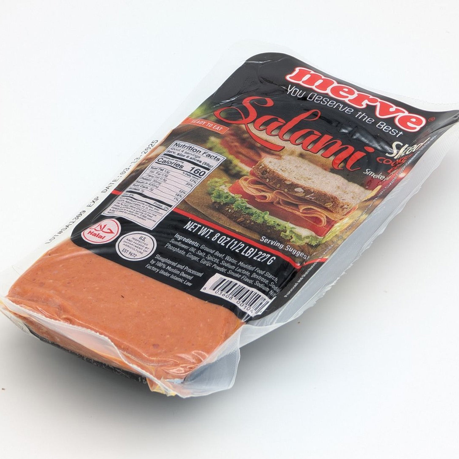 Merve Beef Sliced Salami 8Oz