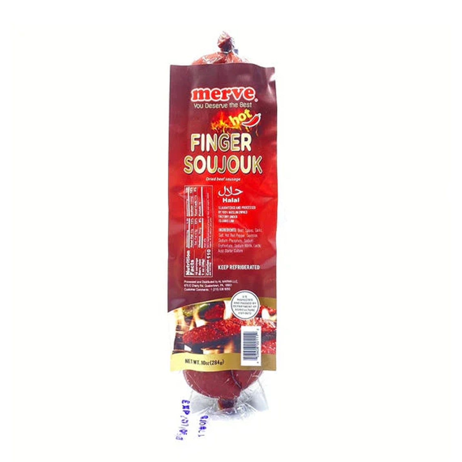Merve Soujouk Finger Hot 10Oz
