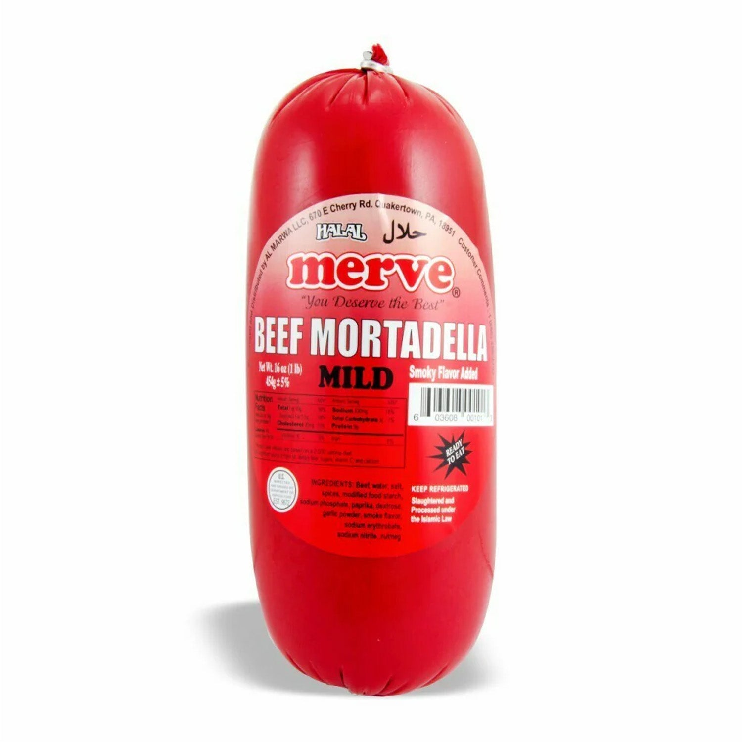 Merve Beef Mortadela Black Pepper 1Lb