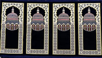 4-person prayer rug, Grup Seccade-4 kisilik(navy blue)