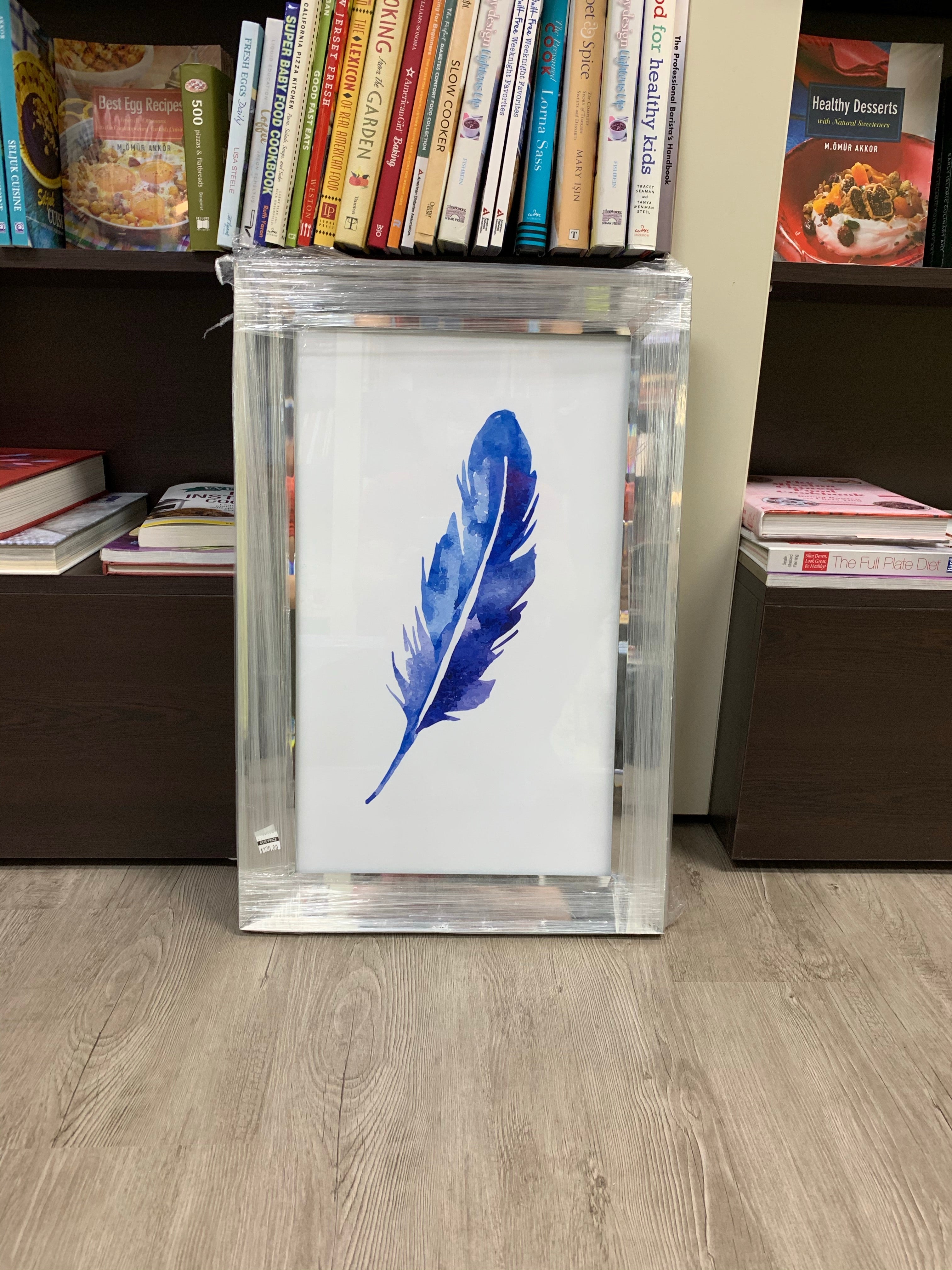 Yaprak Aynali Çerçeveli Tablo 40x62 cm