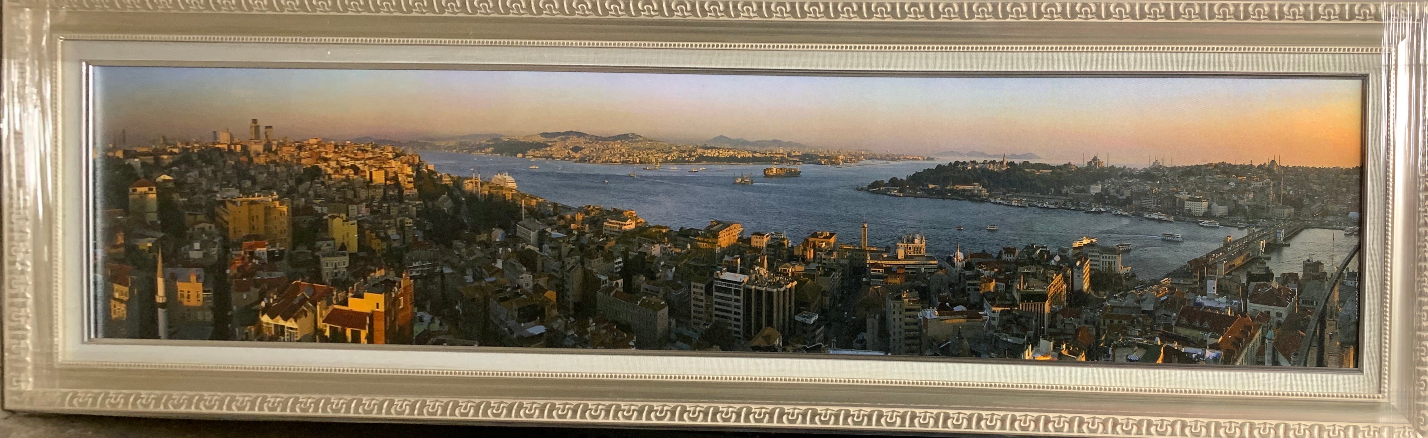 Istanbul Manzara Çerçeveli Tablo 149x42 cm