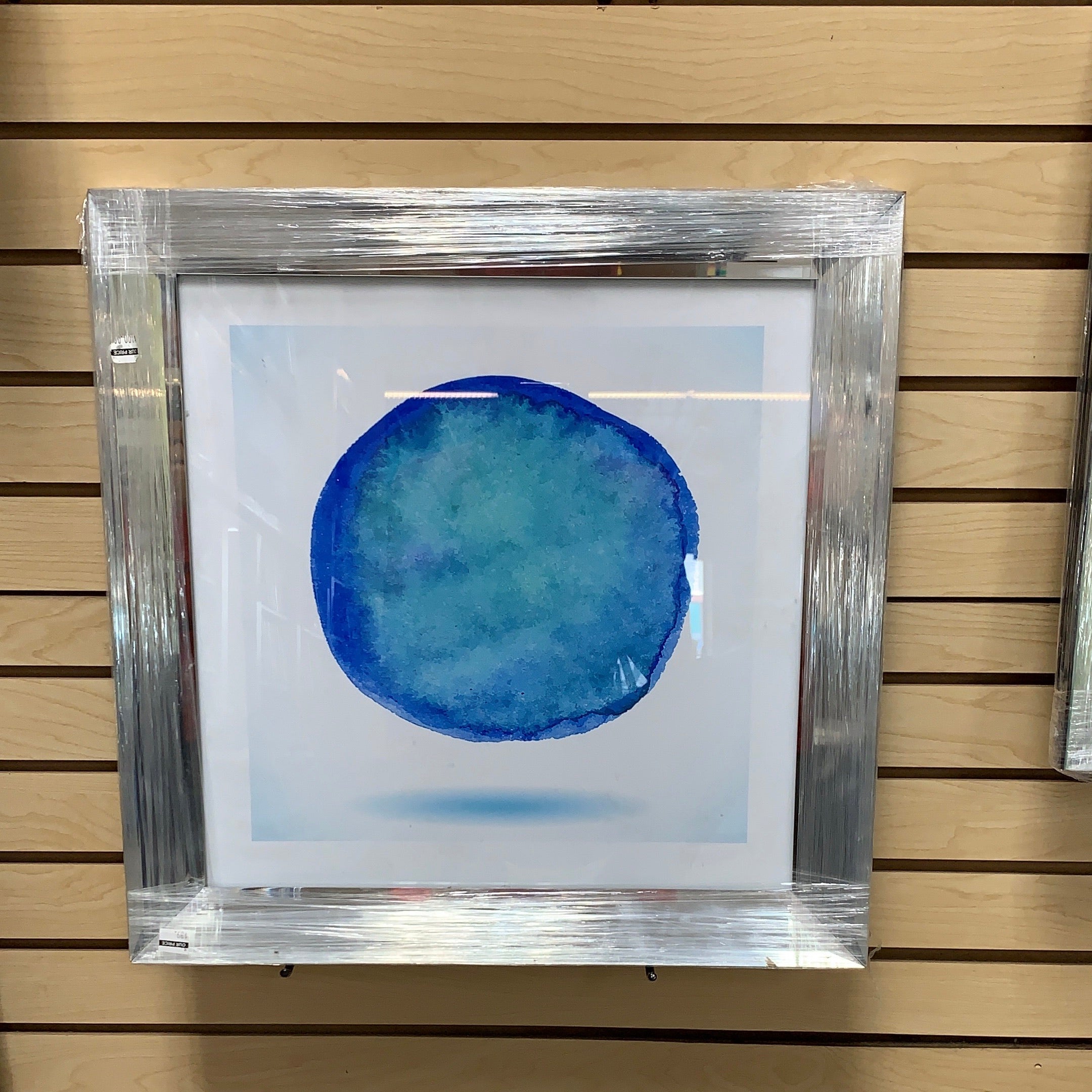 Mavi Aynali Çerçeveli Tablo 50x50 cm