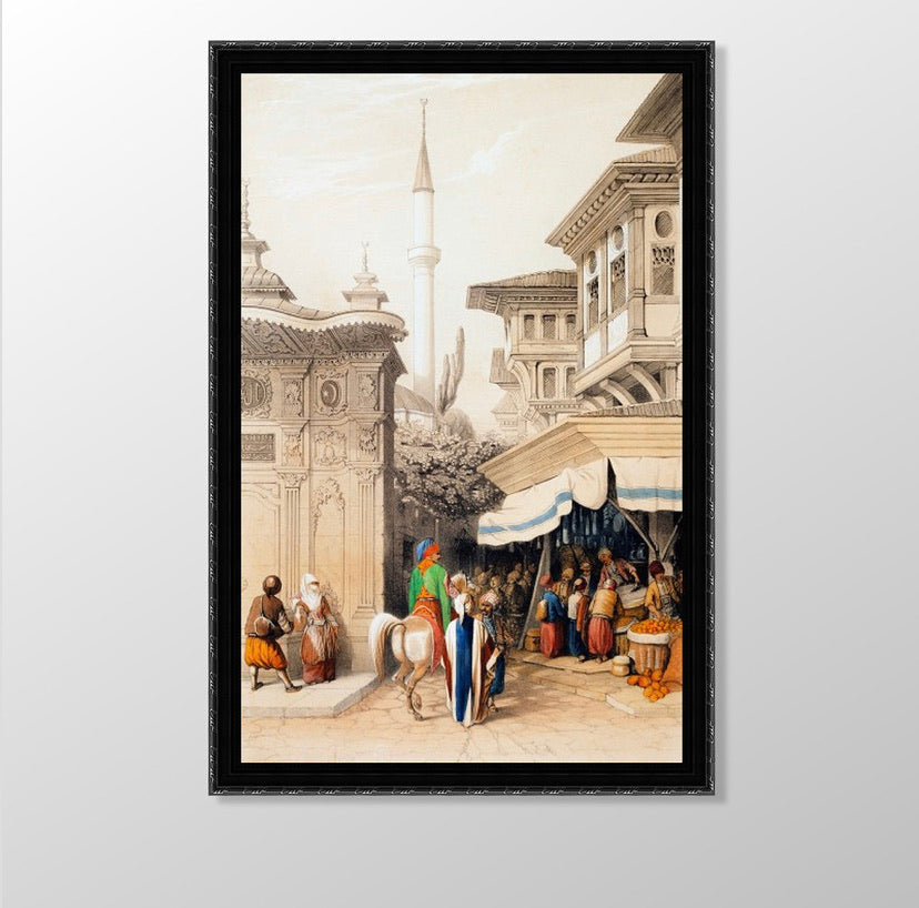 Istanbul’da Pazar Tablo (Çerçeve) 84cm-130cm