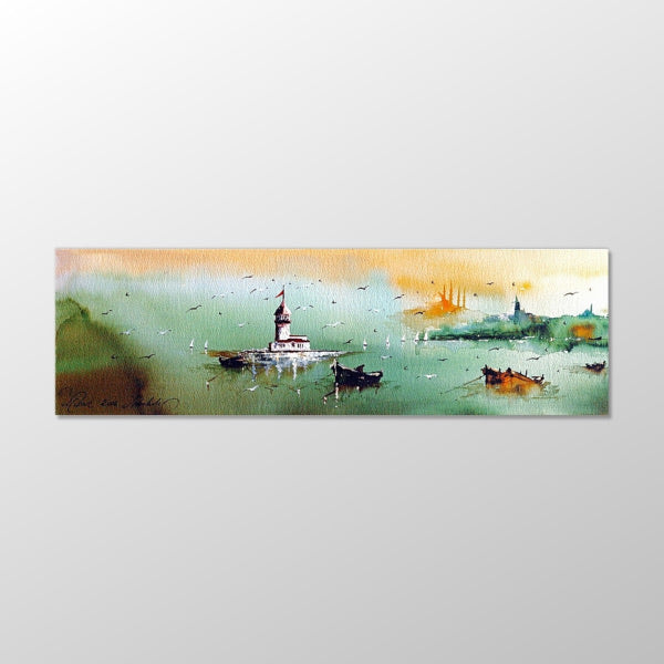 İstanbul Manzarası Tablo 135cm-40cm