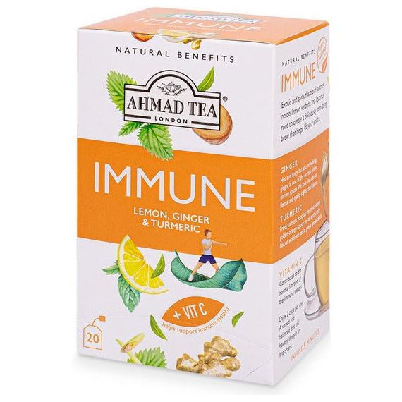 Immune Tea - Herbal | Natural Benefits | 20' Tea Bags | Ahmad Tea