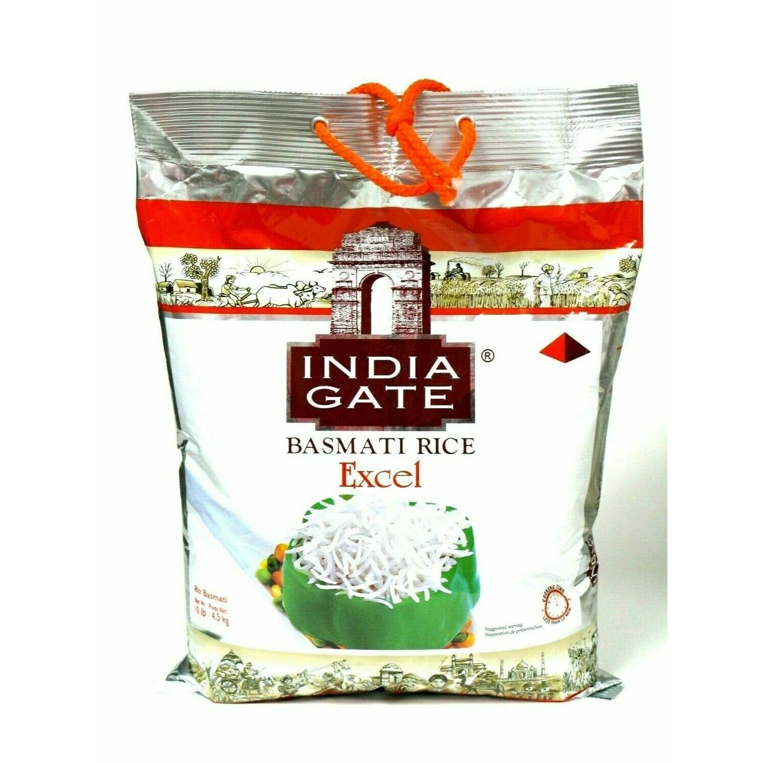 India Gate White Basmati Rice Excel 10 Lb