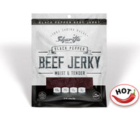 Sharifa Halal Beef Jerky, Black Pepper, (1) 2.85 oz. Bag – Great Everyday Halal Jerky Beef Meat Snack, 100 % Real Zabiha Halal Beef, 13g of Protein, 70 Calories, 0g Trans Fat, & 2g of Carbohydrates