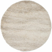 Kettering Solid Cream Wool Shag Rug