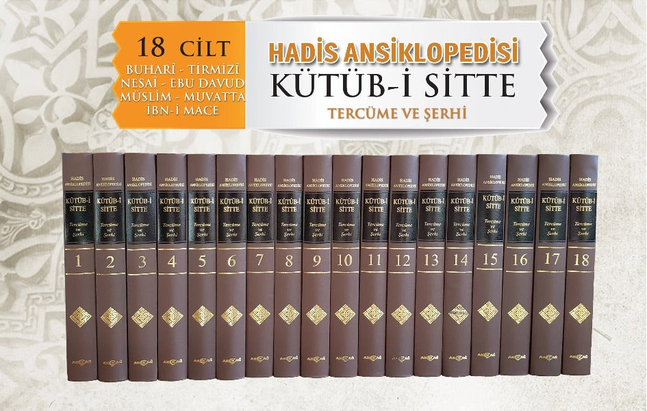 Hadis Külliyatı Kütüb-i Sitte-Tercüme ve Şerhi - Şamua Kağıt (18 Cilt Takım) - ÇANTA BOY
