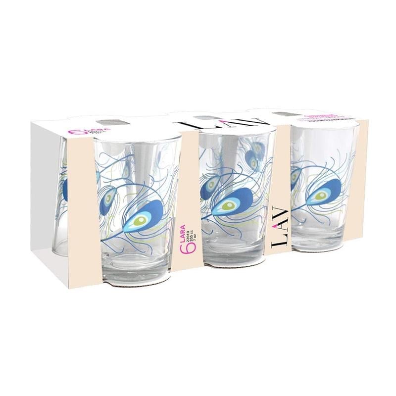 Lav W.Glass 6 Pc