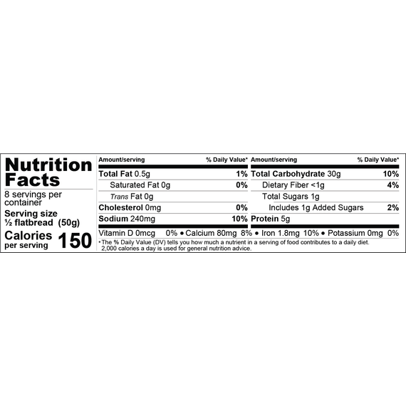 Lavash Wrap Bread | Whole Wheat | 16 oz | Ara-Z