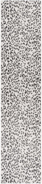 Alderbury White Leopard Print Rug