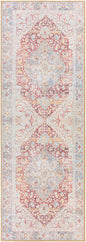 Cream Rust Leeston Washable Rug - Clearance