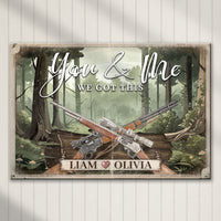 Gun Themed We Got This Couple Sign