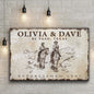Cowboy Couple Sign