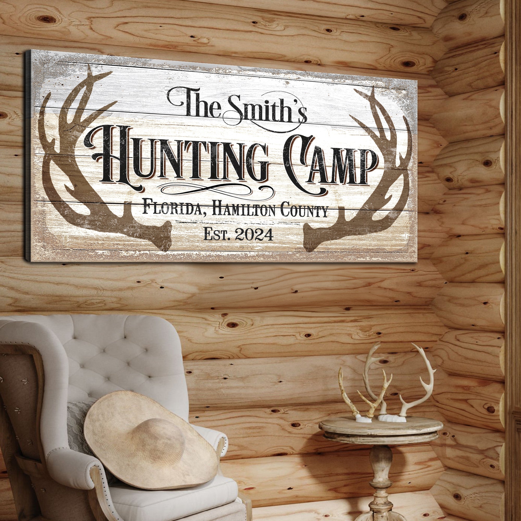 Hunting Camp Family Sign
