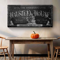Personalized Haunted House Sign