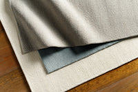 Brockton Solid Gray Wool Rug