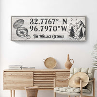 House Retreat Coordinates Sign II
