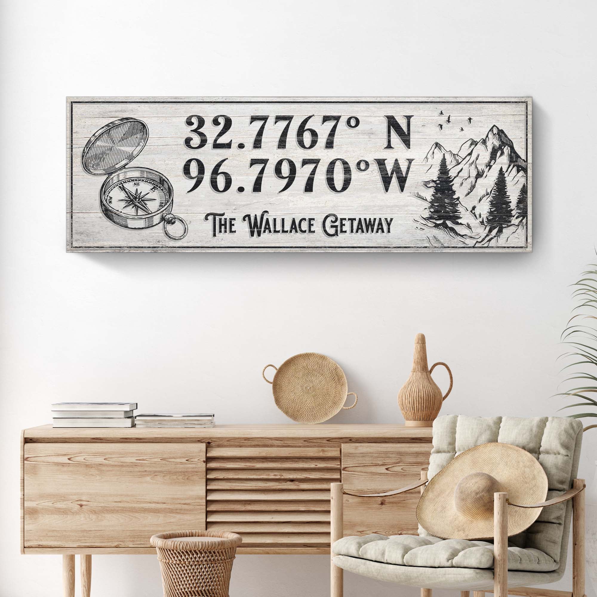 House Retreat Coordinates Sign II