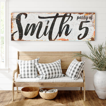 Personalized Party of Family Sign II