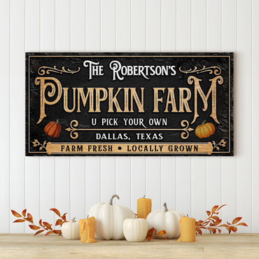 Personalized Pumpkin Farm Halloween Sign