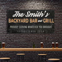 Backyard Bar & Grill Sign XVII