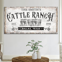 Branded Cattle Ranch Sign VI