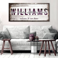 Family Welcome Sign