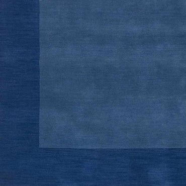 Macedon Blue Bordered Wool Rug