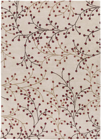 Elsu Beige&Burgandy Wool Rug