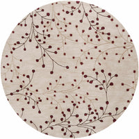 Elsu Beige&Burgandy Wool Rug