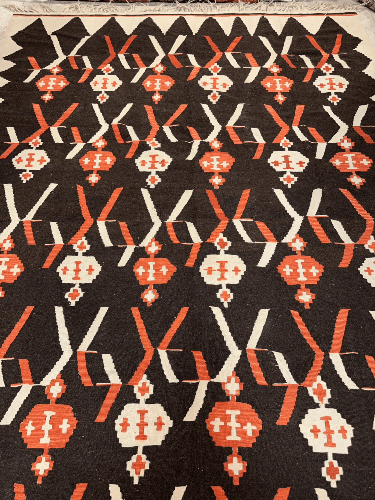 Masterpiece Large Vintage minimalistic Karabakh Kilim 7’5” x 11’