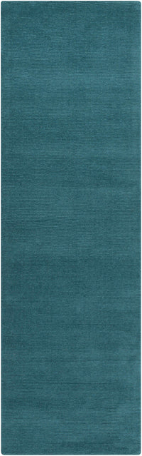 Brockton Solid Teal Wool  Rug